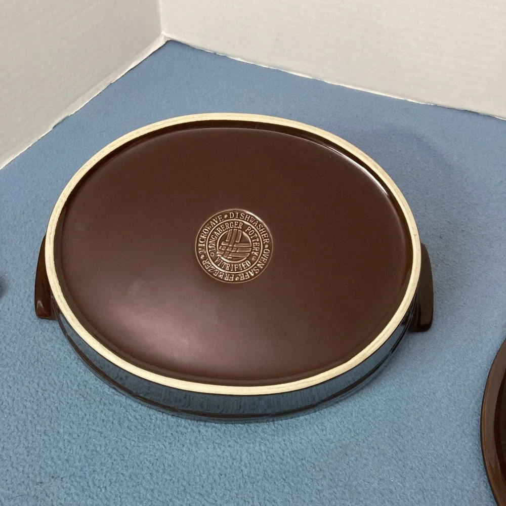 Longaberger Pottery Woven Traditions Chocolate 12